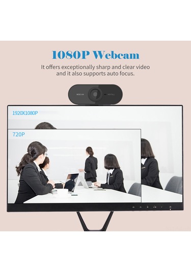 Gajeena 1080p Otomatik Odaklı Web Kamerası - Dahili Mikrofonlu, Sürücü Gerektirmeyen, 360 Dönebilen, Canlı Yayın Ve Konferans İçin Usb 2.0