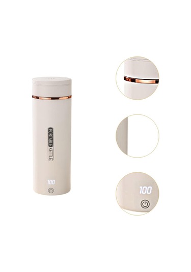 Homyl Taşınabilir Elektrikli Su Isıtıcısı Kapak-çevirin Beyaz Diğer