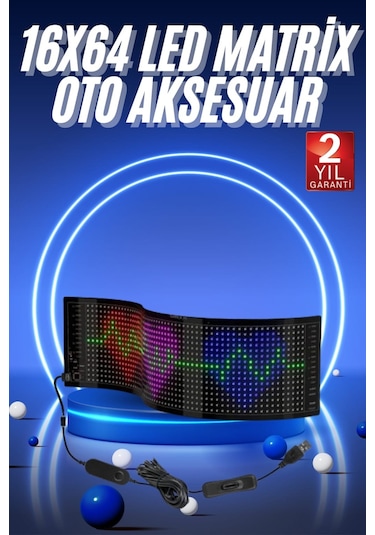 Araç İçi Cama Yapışan Led Tabela Çeşitli Renk