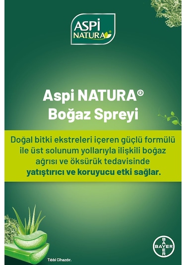 Aspi Natura Boğaz Spreyi 20 ML