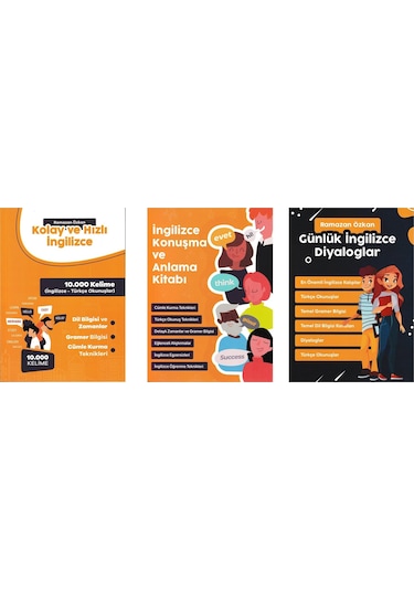 Hızlı Ve Kolay İngilizce Öğrenme Seti - 3 Kitap - Ramazan Özkan