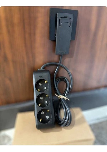 Pazly Uzatma Ultra Kullanılır Kablosu İnce Fiş Dar Alanlarda 3,lü 1.5 Rs 1.5 M