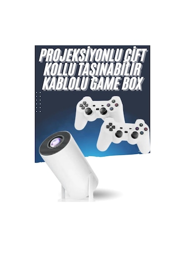 4k Wireless Çift Kollu Kumandalı Oyun Projeksiyonu Video Oyunu