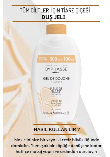 Byphasse Plaisir Tiare Çiçeği Duş Jeli 600 ML
