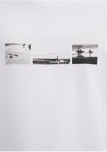 Mavi - Baskılı Beyaz Tişört 0613629-620