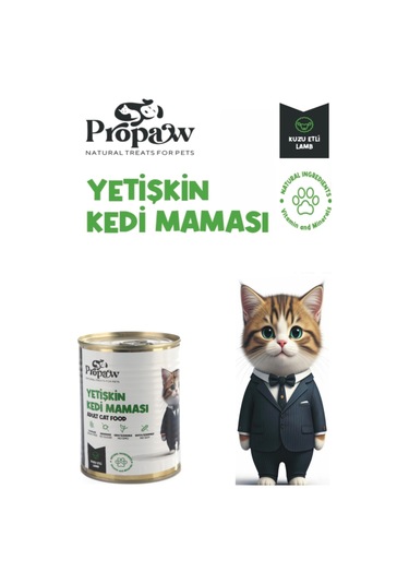 Propaw Premium Parça Etli Jöleli Ciğerli + Tavuklu + Kuzulu + Balıklı Tanışma Paketi Yetişkin Kedi Maması 4 x 415 G