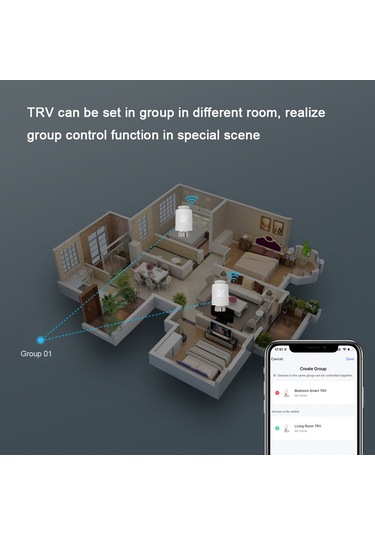 Tuya Zigbee Termostatik Radyatör Vanaları Akıllı Kablosuz E22591