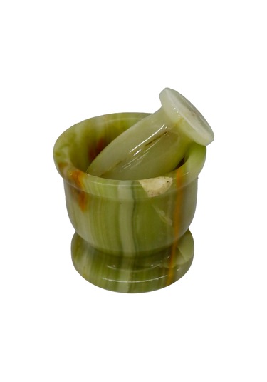 El Yapımı Oniks Doğal Taş Ayaklı Havan - Doğal, Şık Ve Dekoratif