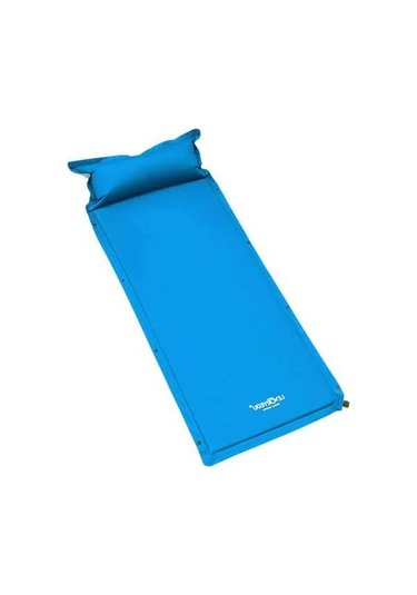 Wondernest Yatağı Yastıklı Şişme Kamp Yatağı Qd-8718 Otomatik Mavi Mat Levoryeou Kişilik Hava Yatağı Açık Gök Ekleme 66x192cm 3cm Altın