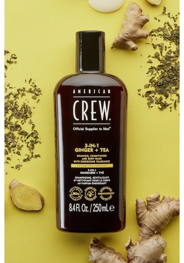 American Crew Men Ginger + Tea 3 Ü 1 Arada Şampuan 250ml