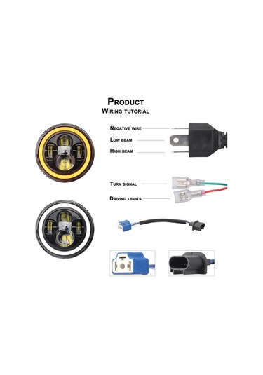 Pazly 7 İnç Retro Led Motosiklet Fısıltısı, Jeep Wrangler İçin 12v/24v, 6000k Beyaz Işık, Ip67 Su Geçirmez