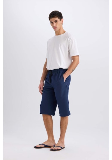 DeFacto Long Fit File Astarlı Uzun Boy Kargo Cep Deniz Şortu E0905AX25HSNV256 DeFacto Long Fit File Astarlı Uzun Boy Kargo Cep Deniz Şortu E0905AX25HSNV256