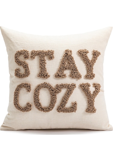 Hangfox Noel Temalı Koltuk Yastığı - Ev Araba Koyun Yünü Örgü Dikişli Rafiner Konforlu Kırlent Staycozy Diğer