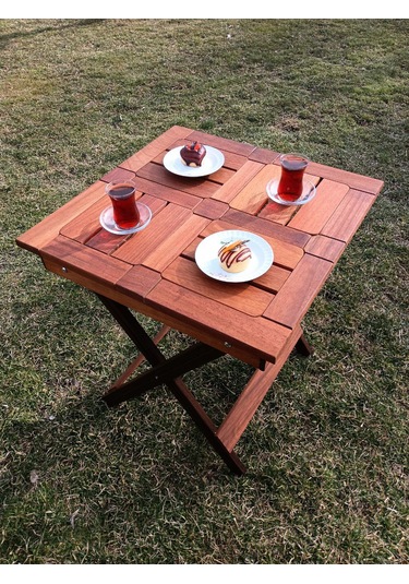 Birayse Ahşap Rustik Bahçe Ve Balon Masası Ceviz