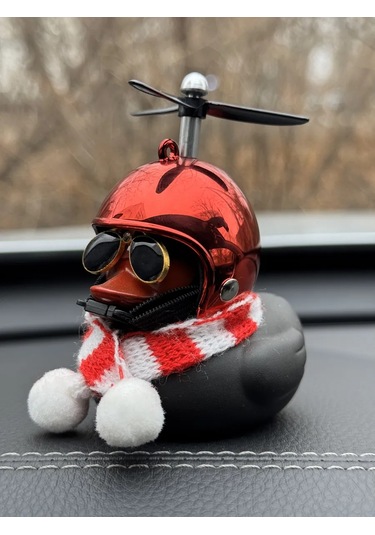 Stikerok Aracın İçinde Kasklı Ve Gözlükleri Olan Ördek 188622061