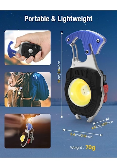 Wrt Şarjlı Led Lambası Kamp Çakmak Mini Fener Mavi