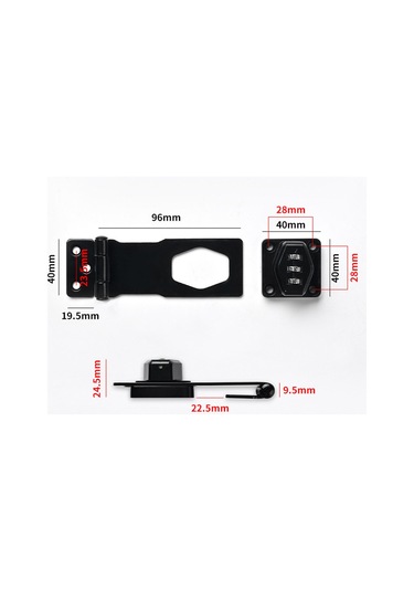 Homyl Dolap Kapı Kilidi Dosya Dolabı Posta Kutusu Için Siyah