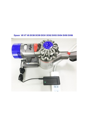 Shineyee V6 V7 V8 Süpürgeye Uygun 26.1v 780ma 1.8m Kablolu Abs Materyalli Siyah Avrupa Tipi Değişim Şarj Cihazı