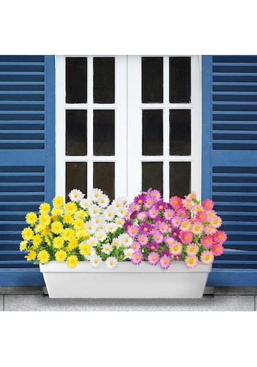 Yapay Çiçek Sarı Papatya 5 Dallı Plastik Dekoratif Yapay Bitki