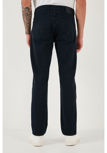 Buratti Pamuklu Comfort Fit Normal Bel Boru Paça Jeans Erkek Kot Pantolon 4412C19Texas Lacivert