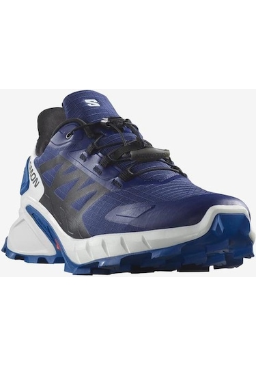 Salomon 473157 Supercross 4 Blue Print/Black/Lapis Blue Erkek Outdoor Ayakkabı - Lacivert