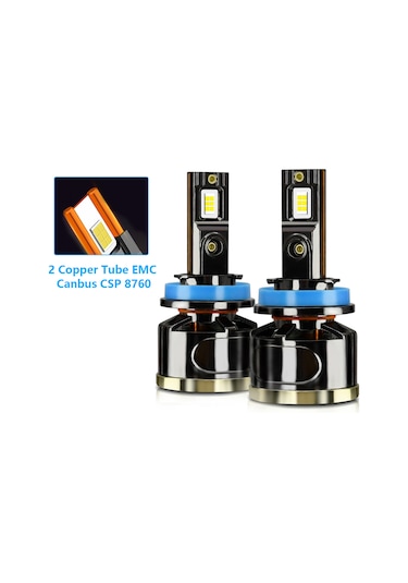 Maiyame 130w Süper Parlak Led Far Ampulü, 18000 Lümen, 6500k, Yüksek Ve Düşük Far Otomatik, 2'li Paket, Hızlı Soğutma