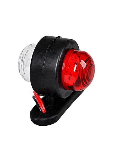 Mini Takoz Lamba 24V Universal 3 + 3 Ledli 5,5 X 4,8 Cm Kırmızı-Beyaz TH-300