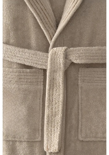 Ecocotton Ecosoft Organik Pamuk Bej "x-large" Yeni Kadın Bornoz Bej