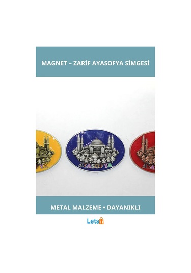Yöresel Ayasofya Magnet Şık Dekoratif Hediye 1 Adet