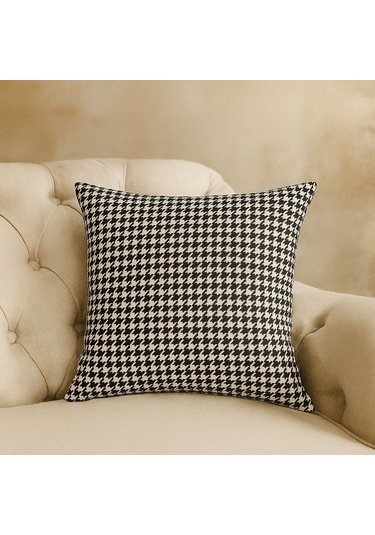 Kazayağı Desenli Kırlent Kılıfı Duck Kumaş, Fermuarlı, Dekoratif Yastık Kılıfı 40 x 40