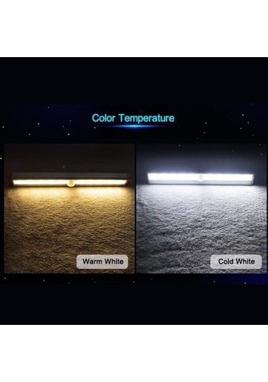 Hareket Sensörü Gece Lambası Taşınabilir 6/10 Led Dolap Işıkları Akülü Kablosuz Kabin Ir Kızılötesi Hareket Dedektörü Duvar Lambası 10 Leds Sıcak Beyaz