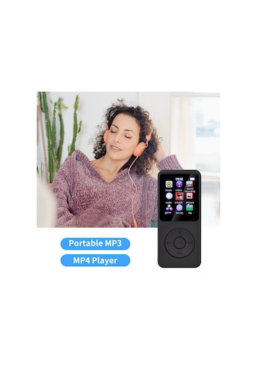 Xindoker Bluetooth 3.0 Mp3/mp4 Çalar 64gb Tf Kartlı - Ses Kaydı, E-kitap, Video Oynatma, Radyo, 1.77" Tft Ekranlı Mini Müzik Oynatıcı