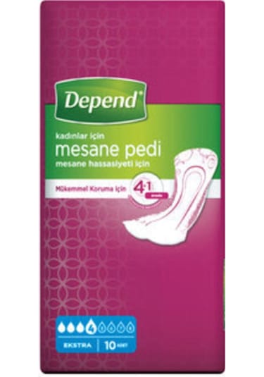 Depend Kadın  Mesane Pedi Ekstra 10'lu
