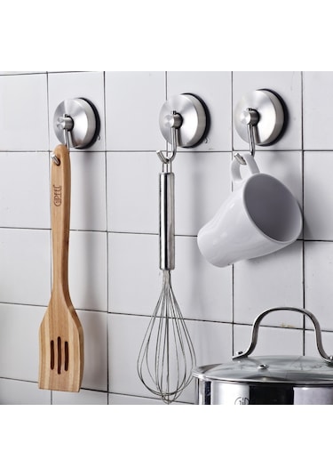 Reedark 304 Paslanmaz Çelik Vakumlu Sopa Tutucu - Mutfak/banyo Kullanıma Uygun, Delme Yok, İz Kalmaz, 27mm Çaplı Çok Amaçlı Asma Aleti Diğer