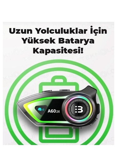 İntercoom A602x Motosiklet Bluetooth 5.3 Kask