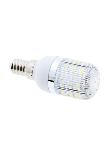 Fortunelane E14 2.5w 48 Led 3528 Smd Mısır Tipi Ampul, 360 Derece Işık, Beyaz, 110v, Tasarruflu, Plastik Kasa Beyaz