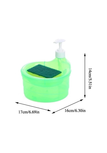 Yeşil-otomatik Deterjan Dispenseri Basın Tipi Bulaşık Sabunu Dispenseri Sabun Pompası Dispenseri Tezgah Organizatör Mutfak Lavabo İçin