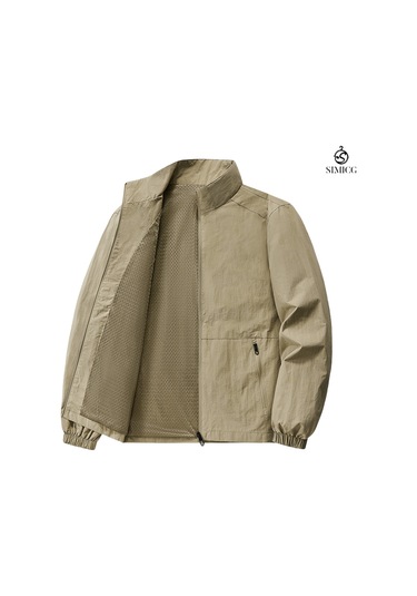 Açık Hava Sporları İçin Sade Erkek Ceketi, Bol Kore Tarzı, Günlük Giyim Kahverengi