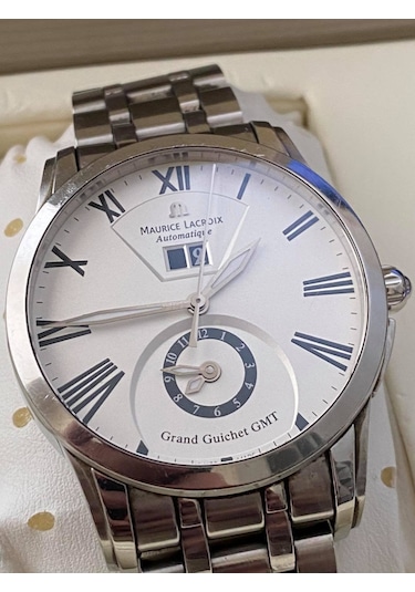 Maurice Lacroix Pt6098 Grand Guichet Gmt Çelik Kordon Erkek Kol Saati