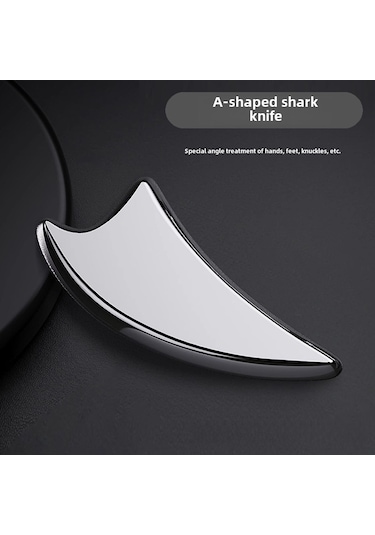 Springsun Stainless Steel A Tipi Köpekbalığı Bıçağı İle Kas Gerginliği Serbest Bırakma, Fasya Serbest Bırakma, Toplumcu Kas Bakımı 5'li Set Kumaş Çanta İle Diğer