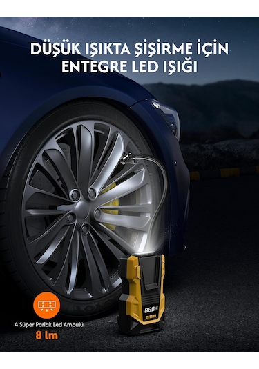 3666 Çantalı Priz Ve Çakmaklık Uyumlu 120w Araç Kompresörü