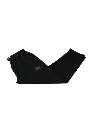 Erkek Siyah Büyük Beden Battal Boy Eşofman Altı Düz Paça Siyah