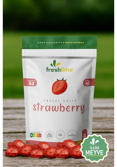 Freshlime Çilek Kuru Meyve Cipsi 15 G