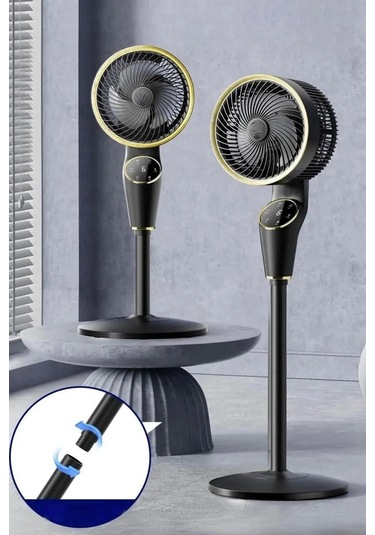 Zarif Tasarım 90cm Ayarlanabilir 3 Boy Dokunmatik Dijital Ekranlı Uzaktan Kumandalı Akıllı Fan