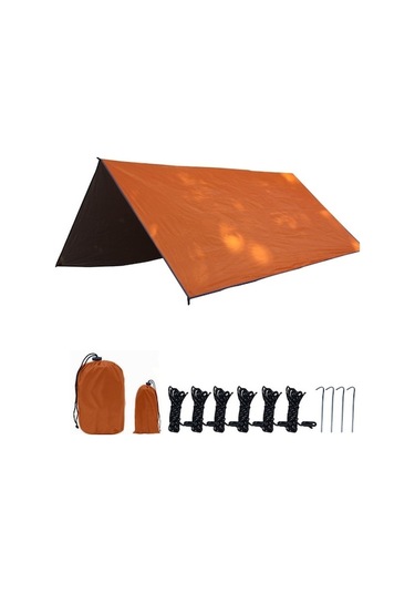 Rogfer Açık Kamp Malzemeleri Çok Fonksiyonlu Kamp Güneşlik Su Geçirmez Ve Neme Dayanıklı Mat Ultra Işık Gökyüzü, Boyut: 300 X 300cm Turuncu , Boyut:300 X 300cm Turuncu Diğer Çok Renkli Çok Renkli