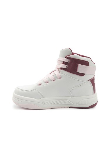 U.s. Polo Assn. Phıta Jr 5pr Beyaz Kız Çocuk High Sneaker Beyaz-gul Kurusu