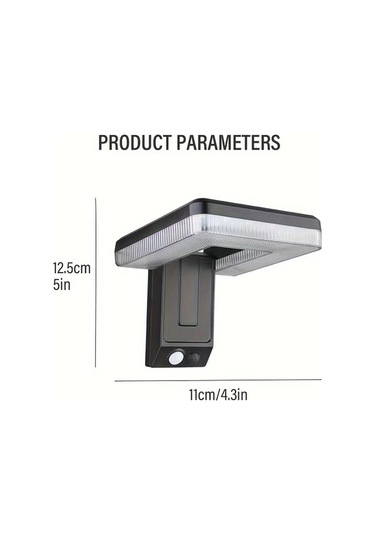 Elmpaly 1 Nolu Solar Duvar Lambası 120 İnsan Sensörlü Katlanır 3 Aydınlatma Modlu Bahçe Garaj Aydınlatma Altın
