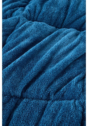 Battal Wellsoft Yorgan Çift Taraflı Yastık Kılıflı 215x235 Cm Mavi