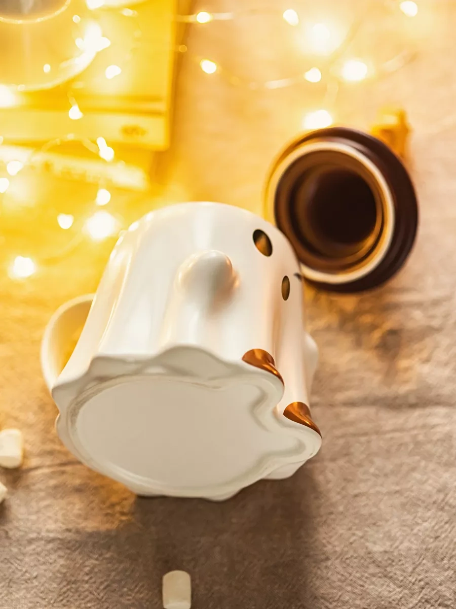 Roomi Çay Ve Kahve İçin Seramik Kâse "hayalet" Figürlü. 191706965 Beyaz