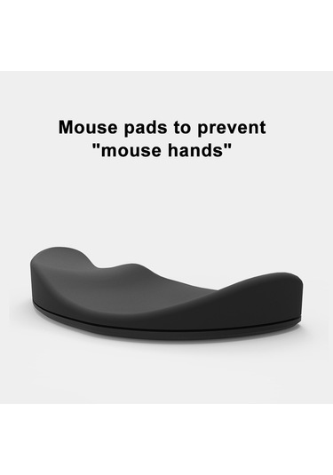 Silikon Bilek Desteği Mouse Pad Mobil Avuç İçi Dayanağı Ofis El Dayanağı, Özellik: Siyah Sol El
